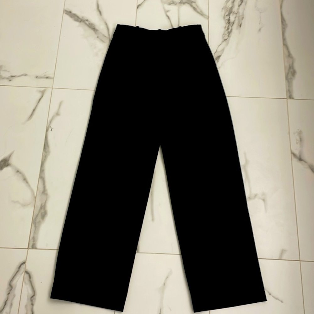 Jcrew Full-length Sydney wide-leg pant in four-season stretch (black size 4)